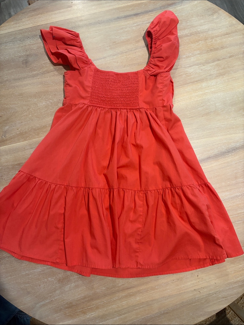 Red Ruffle-Sleeve Sundress - Picture 4 of 4
